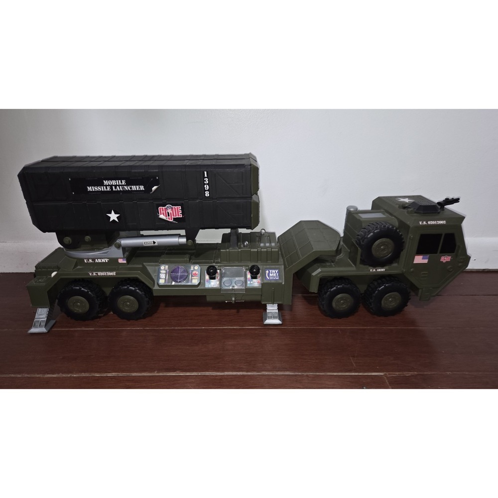 G.I. Joe Mobile Missile Launcher 2002 Vehicle Hasbro USArmy Motorize No Missiles